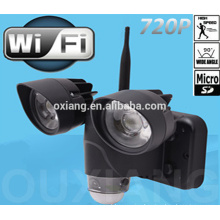 Factory price motion sensor LED light with mini hidden camera wifi